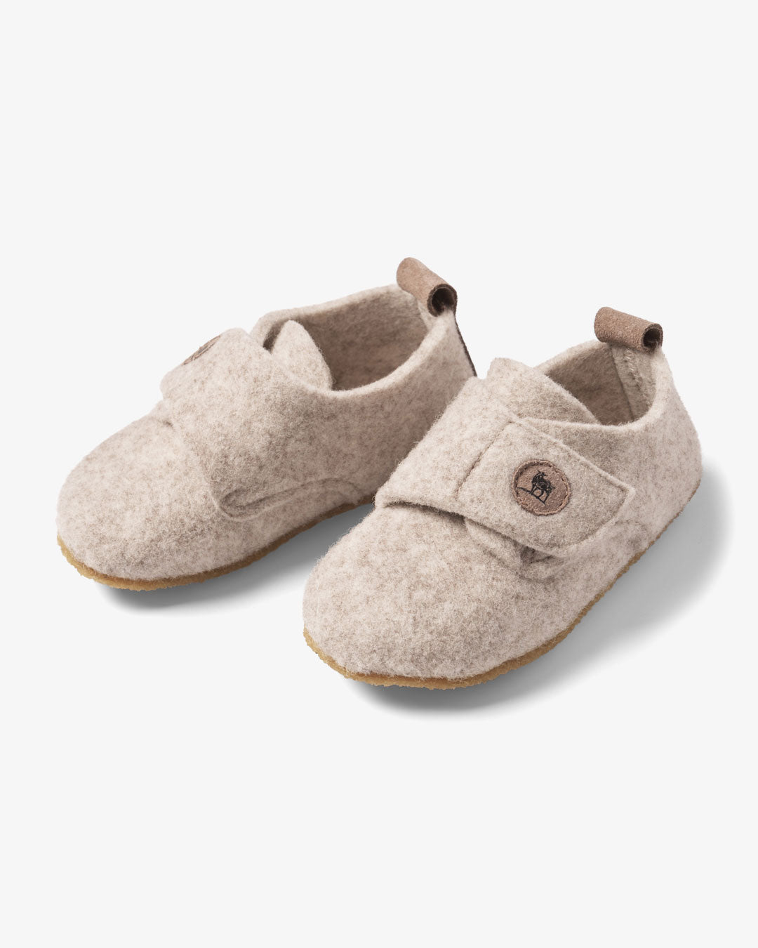 Pantoffeln aus Wollfilz für Kinder – Beige