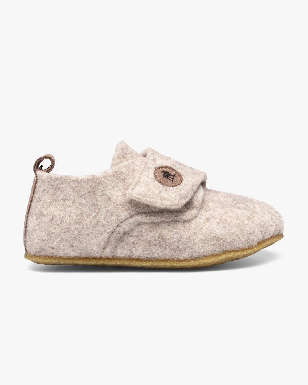 Pantoffeln aus Wollfilz für Kinder – Beige